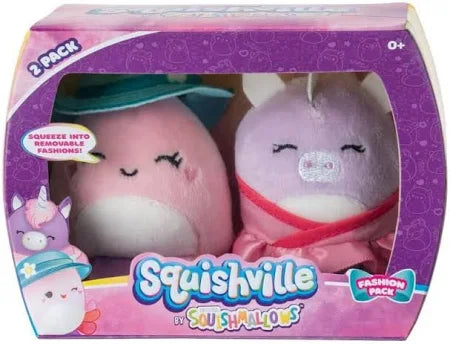 Squishville Squishmallows Fashion Jeanne & Ponderosa 2 Pack (2 in 1 box)